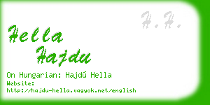 hella hajdu business card